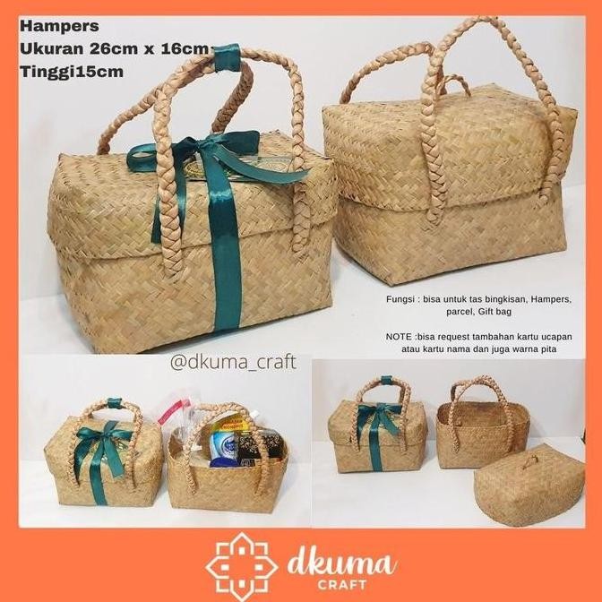 hampers, tas purun, anyaman purun, tas keranjang serbaguna, parcel,