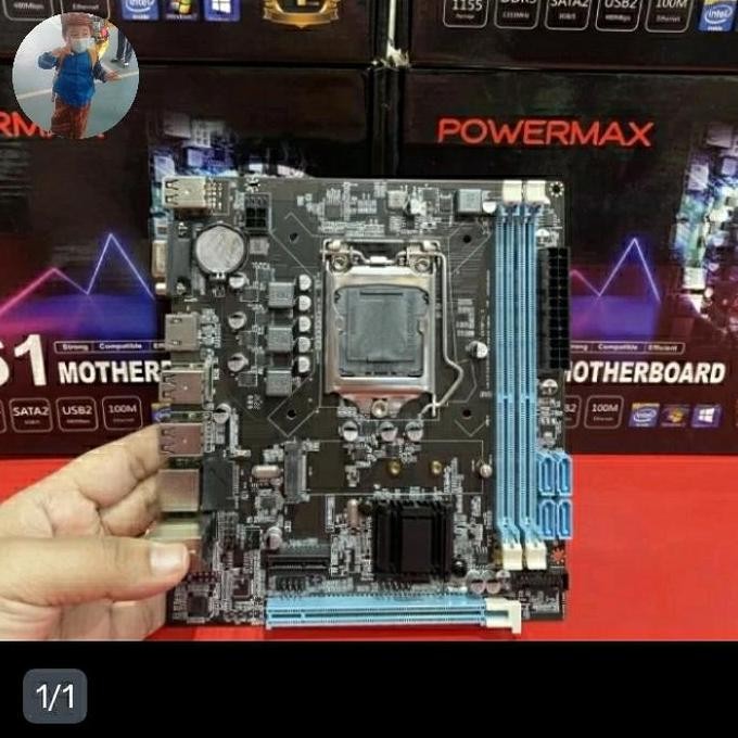 NEW MOTHERBOARD POWERMAX H61 SOCKET LGA 1155 WITH NVME
