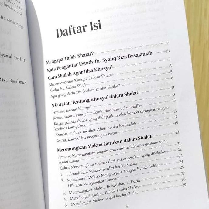 Tafsir Shalat Memahami Makna Gerakan Dan Bacaan Dalam Sholat Pengantar Ustadz Syafiq Riza Basalaham 