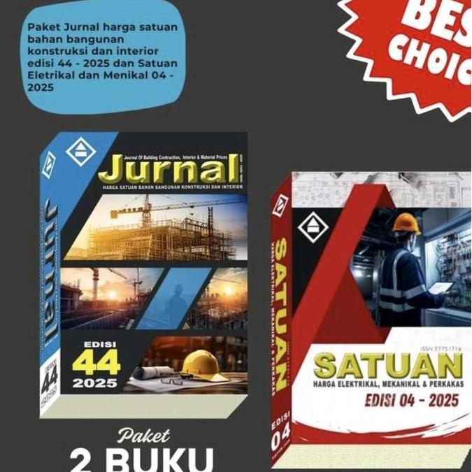 Paket Jurnal Harga Bahan Bangunan Edisi 44-2025, dan Satuan Elektrikal, Mekanikal dan Perkakas 04-20