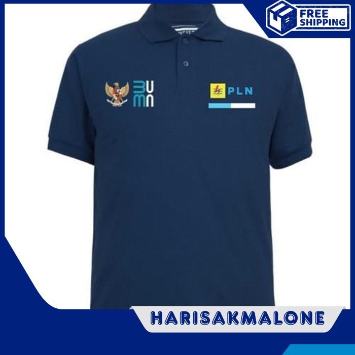 TERMURAH KAOS POLO SHIRT TSHIRT BAJU KERAH DISTRO BUMN PLN PERUSAHAAN LISTRIK RI POLOS CUSTOM INDONE
