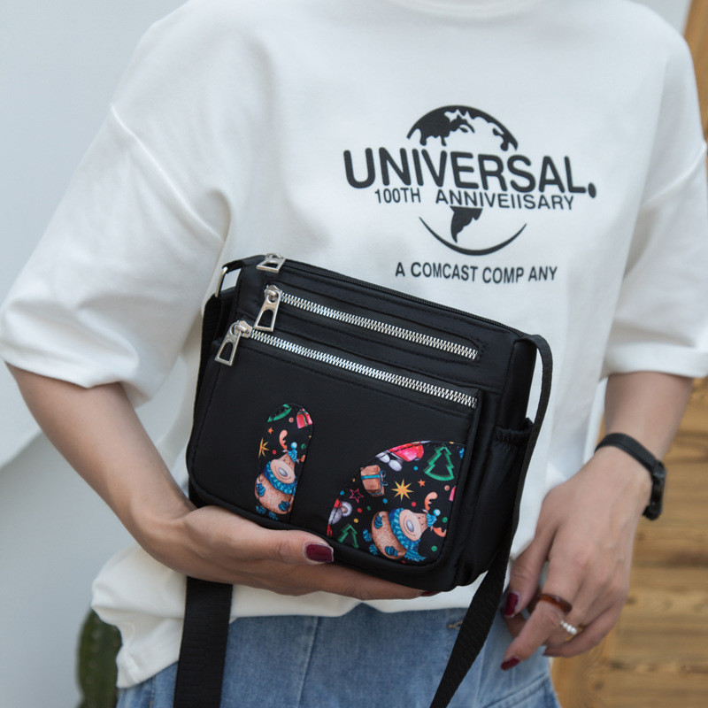 Tas Selempang Wanita Kain Oxford Kapasitas Besar Serbaguna Tas Bahu Santai