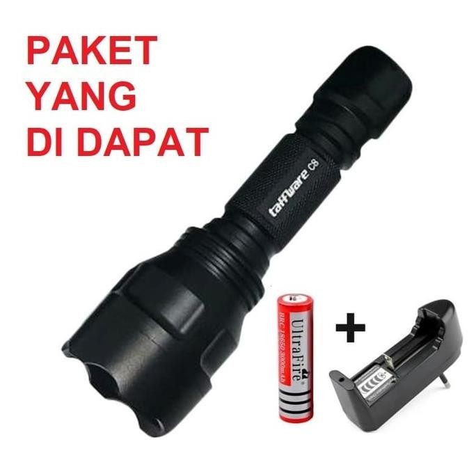 VELDORA- ORIGINAL SENTER POLISI TAFFWARE C8 4000 LUMENS SUPER TERANG