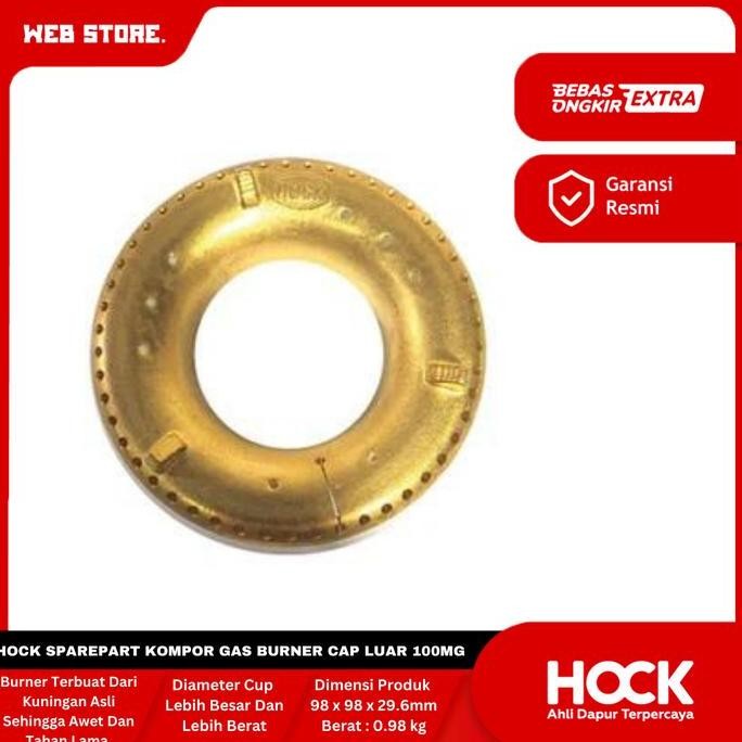 BELLYARD Hock Sparepart Kompor Gas Burner Cap Luar 1 Tungku 2 Tungku Kuningan