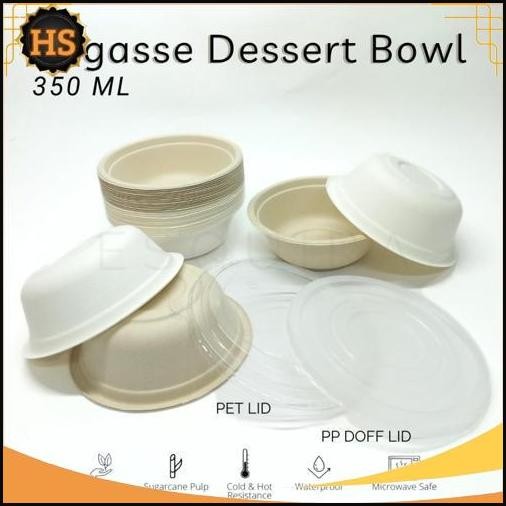 Termurah Bagasse Dessert Snack Bowl 350 ML BG350