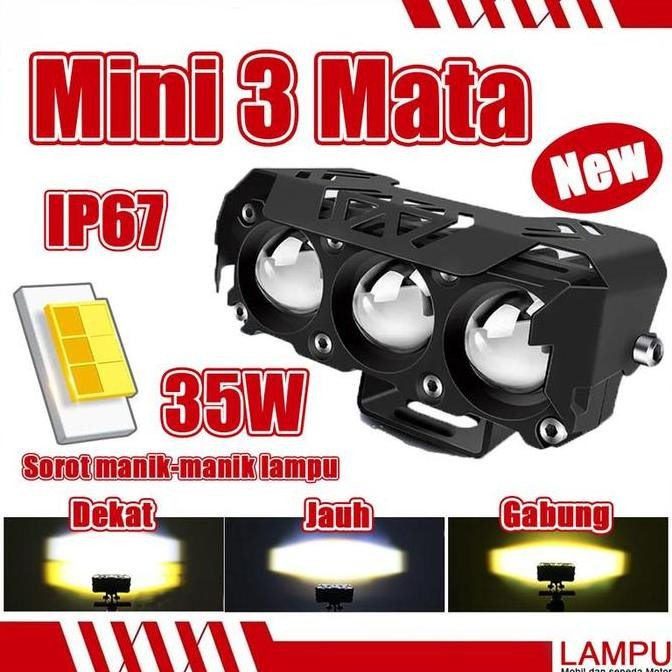 MIKAMI - Lampu depan LED super terang untuk mobil listrik/mobil, sepeda motor, lampu jalan, becak, d