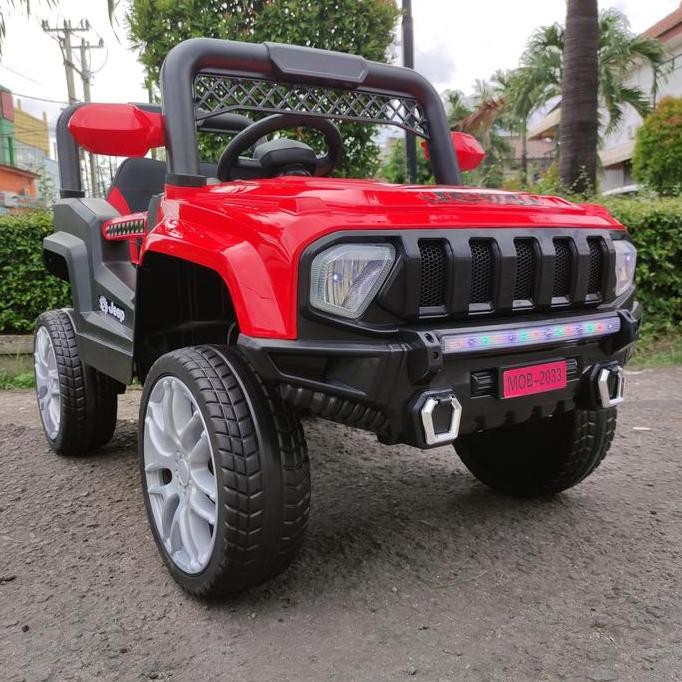 mobil mainan anak yang bisa dinaiki JEEP ARMY remote control