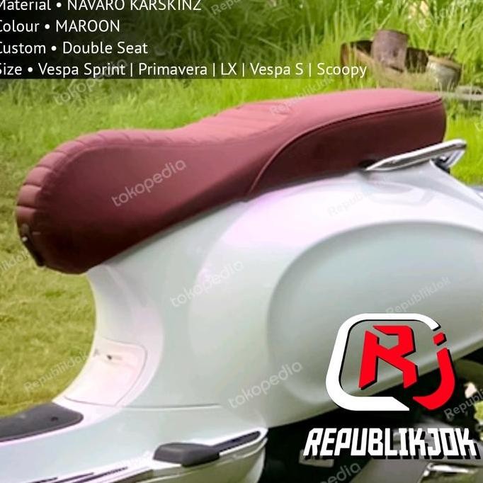 Kulit Jok Navaro Maroon Vespa Sprint, Primavera, LX, Vespa S, Scoopy
