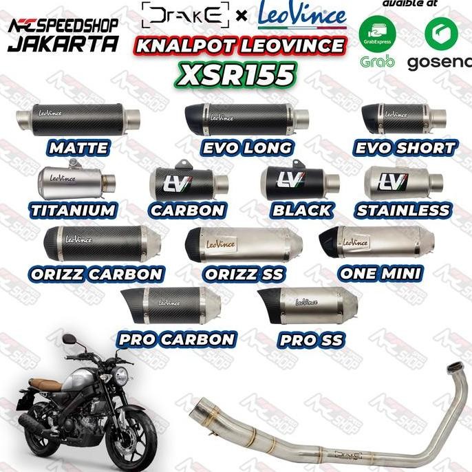 KNALPOT HEADER R9 Drake YAMAHA XSR 155 + SILENCER LEOVINCE SERIES