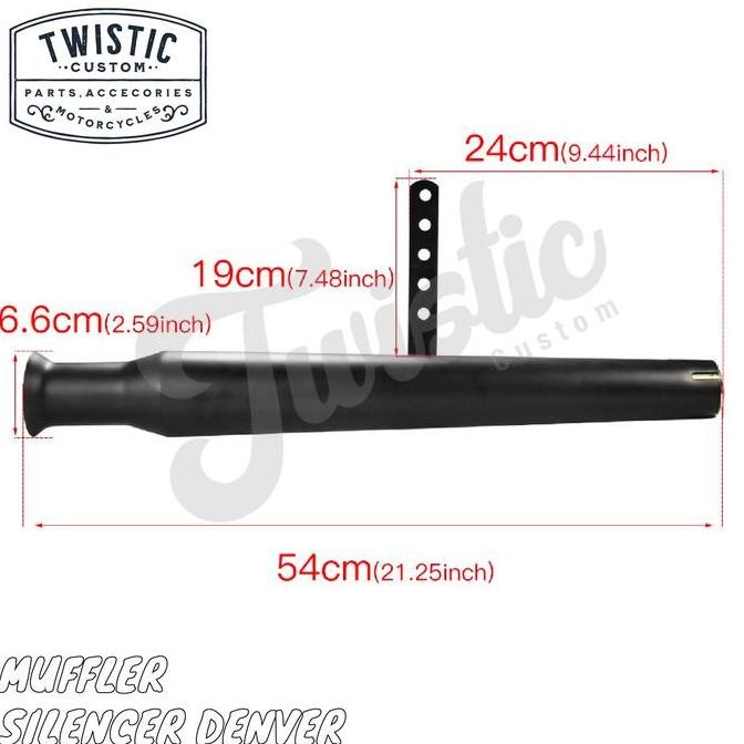 Knalpot Muffler Denver Motor Custom W175 Royal Enfield SR400 British