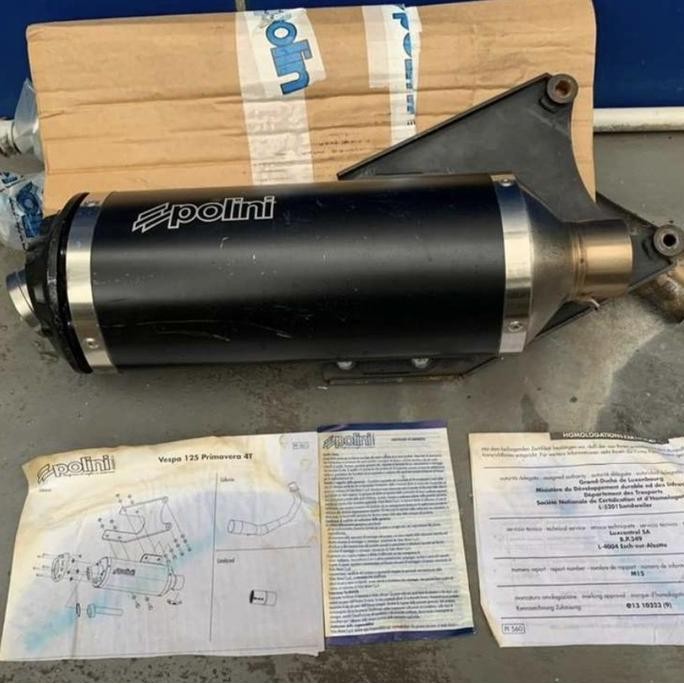 knalpot polini for all vespa matic 3v/iget ada box kelengkapan komplit