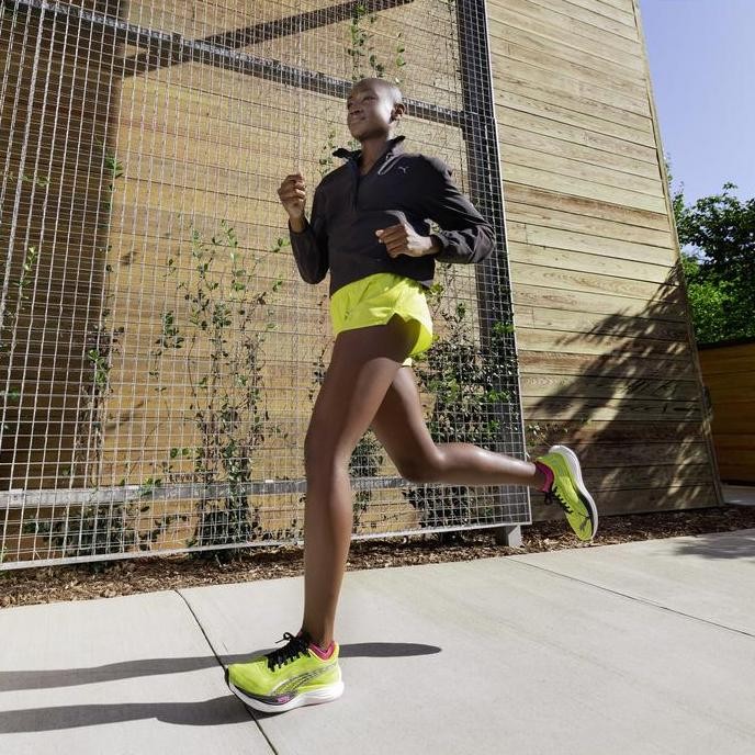 Puma Sepatu Lari Wanita Velocity Nitro 3 Lime-Black-Pink