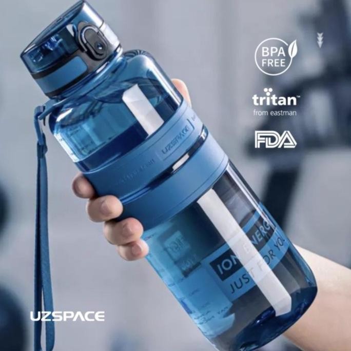UZSPACE 5032 Botol Minum Olahraga Besar 1.5 Liter USA Tritan