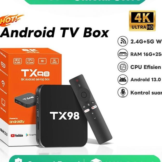Expose Tx98 Android Tv Box 4K 16Gb256Gb Android 13.0 Smart Tv Box 4K Hd Uhd 8K Bluetooth Kontrol Sua