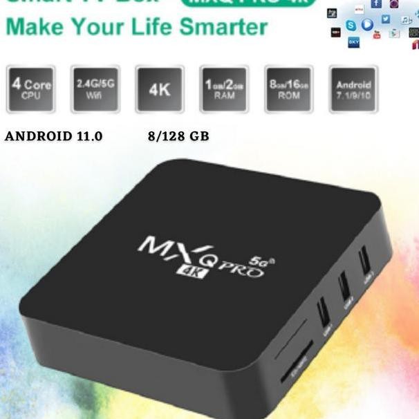 Android Tv Box Mxq Pro 5G 4K 8Gb128Gb
