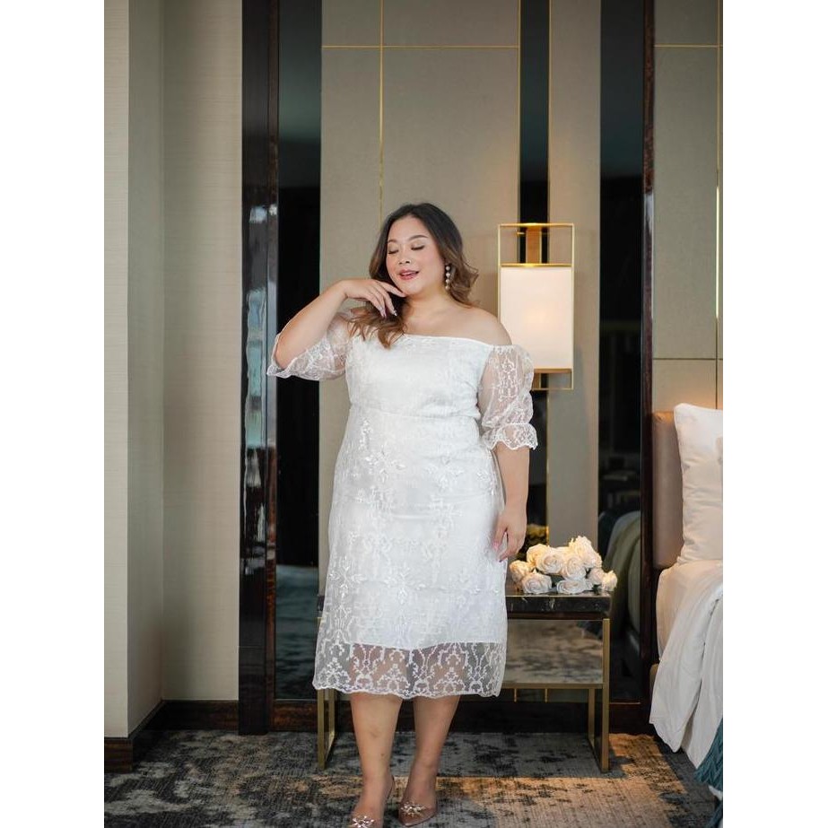 Miss Nomi - Daniela Dress Pesta Jumbo / Baju Wanita Bigsize / Gaun Dress / Party Dress / Dress Pesta