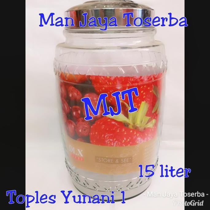 Toples Asinan / Toples Kaca Kerupuk Yunani 1