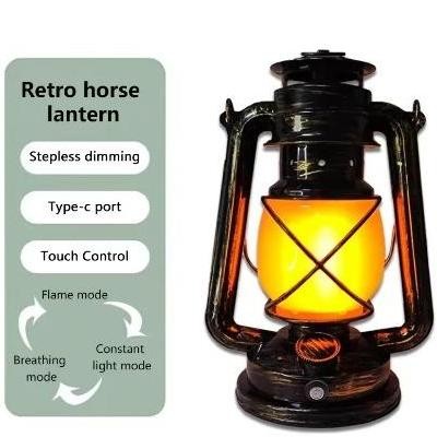Lentera Jadul Lampu Led Lentera Gantung Hias Cafe Resto Camping Retro Klasik Antik