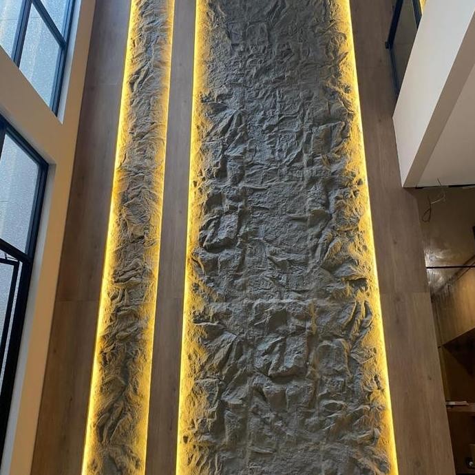 PU Stone Wall Panel Dinding 3D .