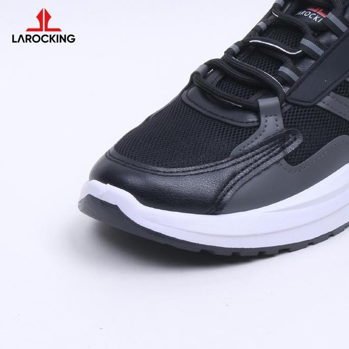 Larocking - Nova Hitam Abu | Sepatu Sneakers Casual Gym