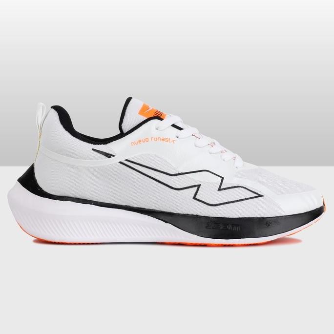 Nuevo - Sepatu Lari Pria Wanita Runastic Putih Hitam Sneakers Olahraga Running