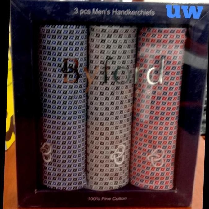 sapu tangan pria/wanita isi 3. by Ford bahan katun 100%. original