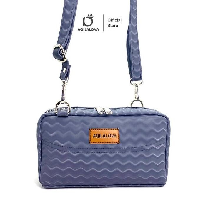 AQILALOVA Nadeen Wave Tas Keuangan Disiplin Keluarga Selempang Wanita Sling Bag