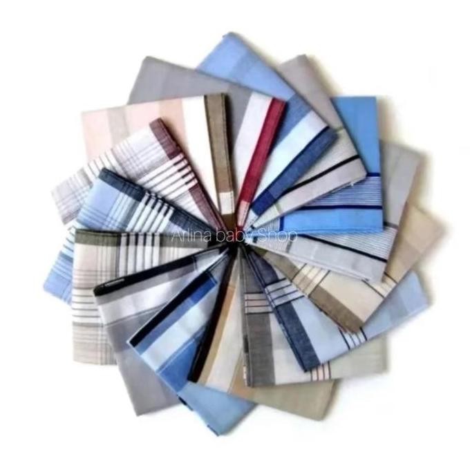 6pcs-Sapu tangan pria bahan catton/sapu tangan pria isi 6pcs/ sapu tangan pria dewasa/sapu tangan ba