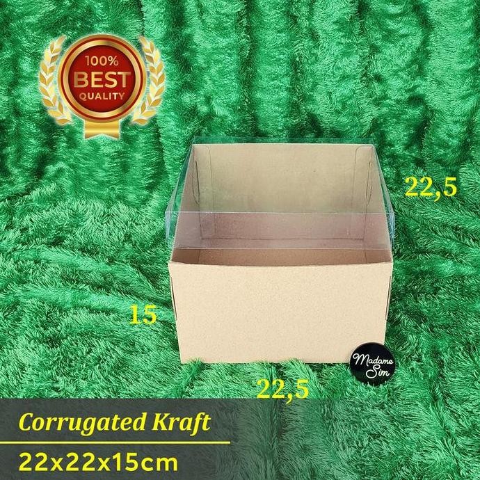 BOX MIKA - DUS KUE - KOTAK - KARDUS 22x22x15 CM