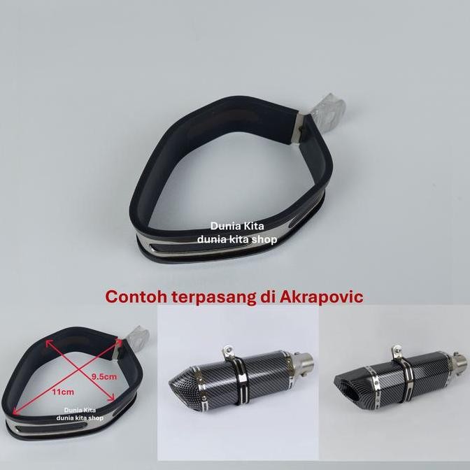 Bracket Breket Clamp Knalpot Akrapovic Sc Project Leovince Yoshimura Austin Racing Braket Klem Baru