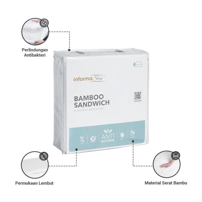 Informa Sleep 180X200 Cm Pelindung Kasur Bamboo Sandwich