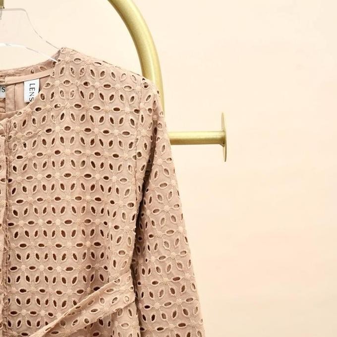 Gamis Wanita Brukat Hawa Coklat
