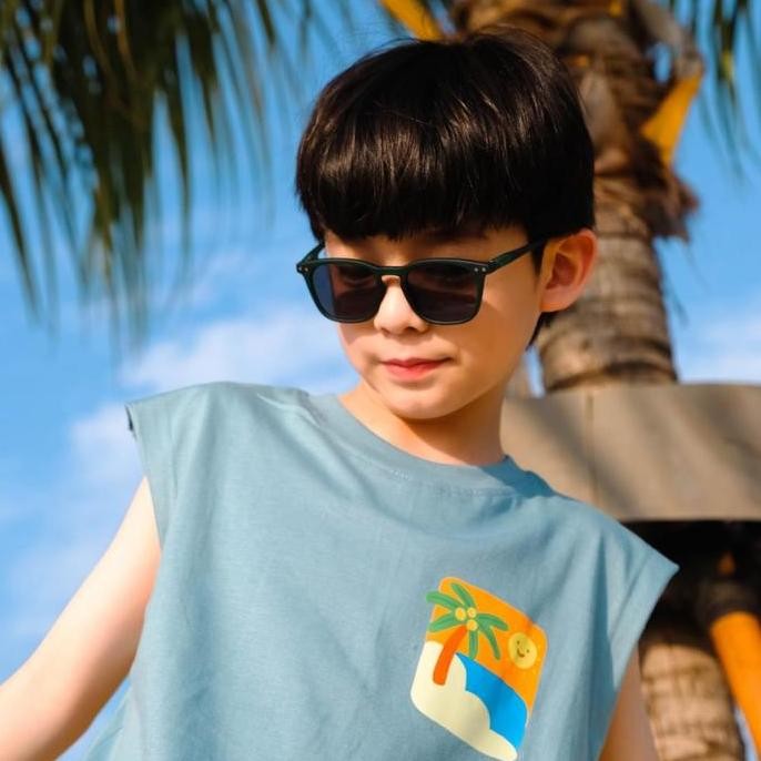 DT100 }} Baju Kaos Singlet Kutung Anak Laki Laki Perempuan Summer Edition 1 Sampai 7 Tahun Coconut I