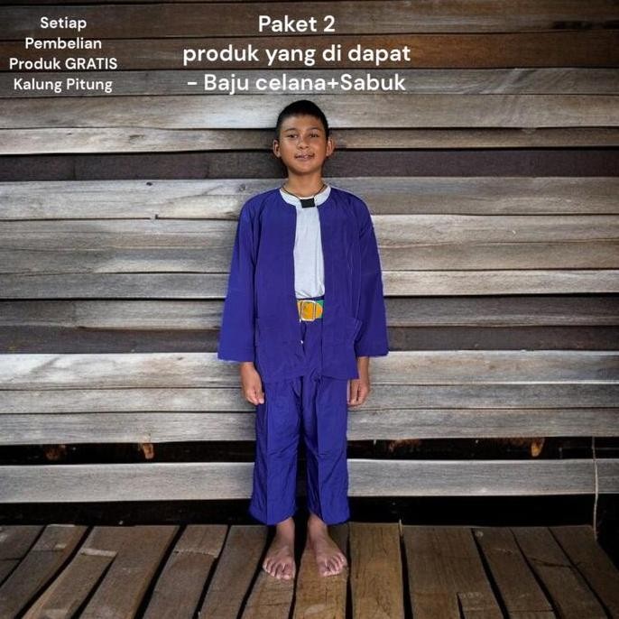 DB16 >> Setelan Baju Pangsi Anak( SETELAN DAN SABUK )Baju Silat / Baju Betawi / Baju Pitung / Baju P