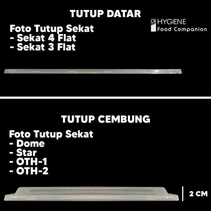 Thinwall Bento Sekat 4 Plastik - Kotak Makan Bento Thinwall Premium