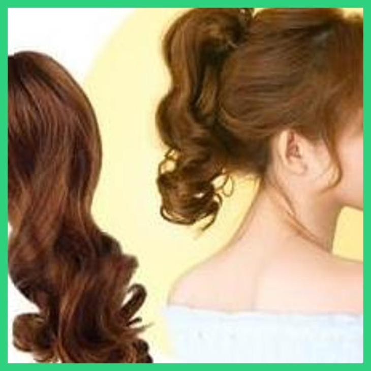 READY CPK HAIR CLIP ON JEPITAN PONYTAIL KOREA PENDEK WAVY RAMBUT PALSU KUNCI - COSPLAY DRAMA PRANK F