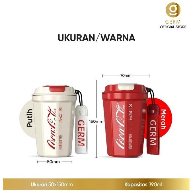Germ Coca-Cola S31603 Cangkir Termos Baja Tahan Karat Cangkir Kopi Cangkir Termos Dingin Portabel 40