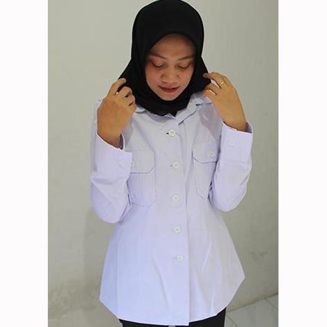 Kemeja Kerja Wanita Warna Putih Setelan Rok Dan Celana Terbaru Brand Azkia Baju Hitam Kantong Muslim