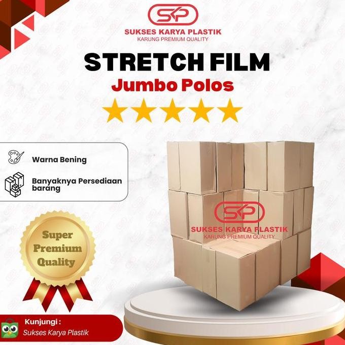 Stretch Film Jumbo Polos Kardus Sheet Film Jumbo Polos Plastik Wrapping