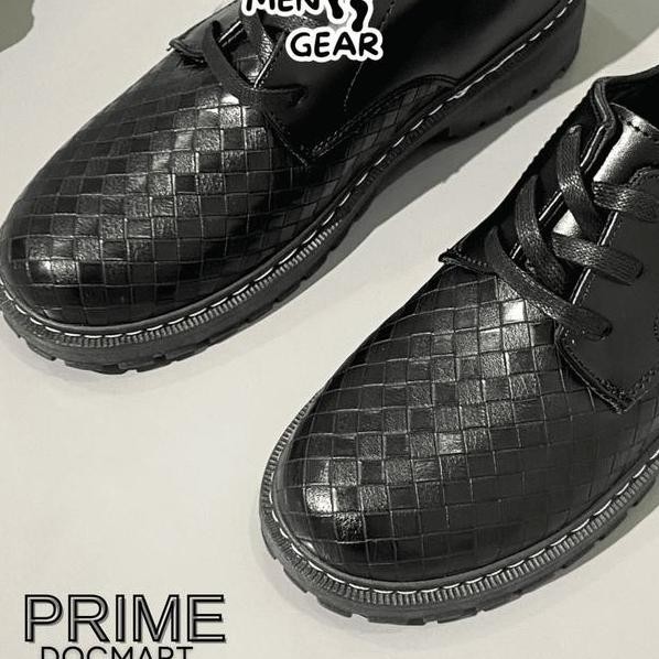 Menfootgear Prime Sepatu Pantofel Pria Sepatu Kerja Formal Cowok Docmart Hitam