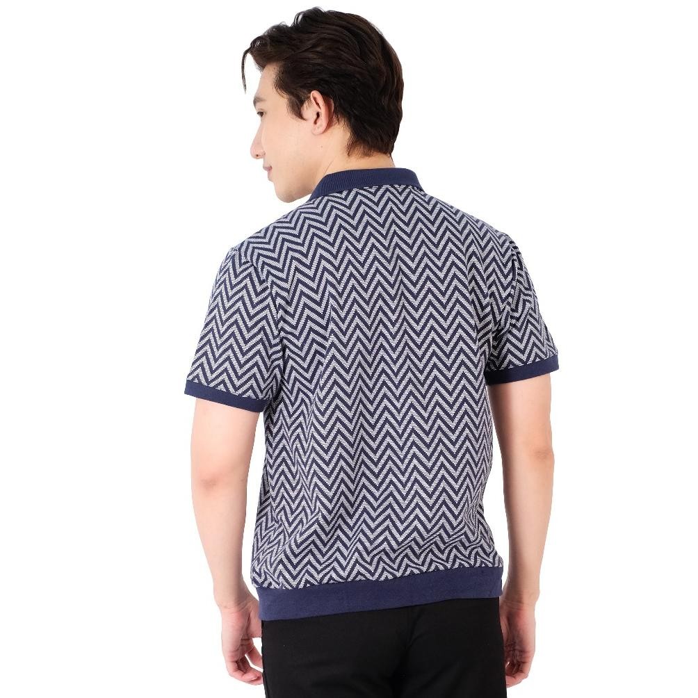 POSHBOY Kaos Polo Lengan Pendek - Rajut Navy - Polo Pria - Polo Shirt - Quentin