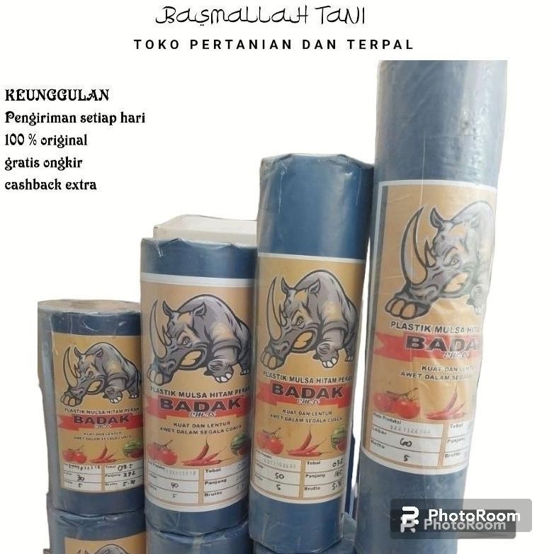 EDELWEIS- RAJA TANI Plastik Mulsa Plastik Pertanian hitam perak 1 Roll = 5 kg