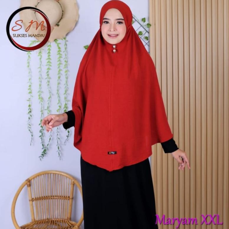 Bergo Maryam Jumbo Crinkle Size XXL/ Hijab Jilbab Jumbo Crinkle