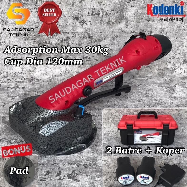 EDELWEIS Mesin Perata Keramik Getar Kodenki Alat Perata Keramik Mesin Kop Keramik Granit Cordless Ti