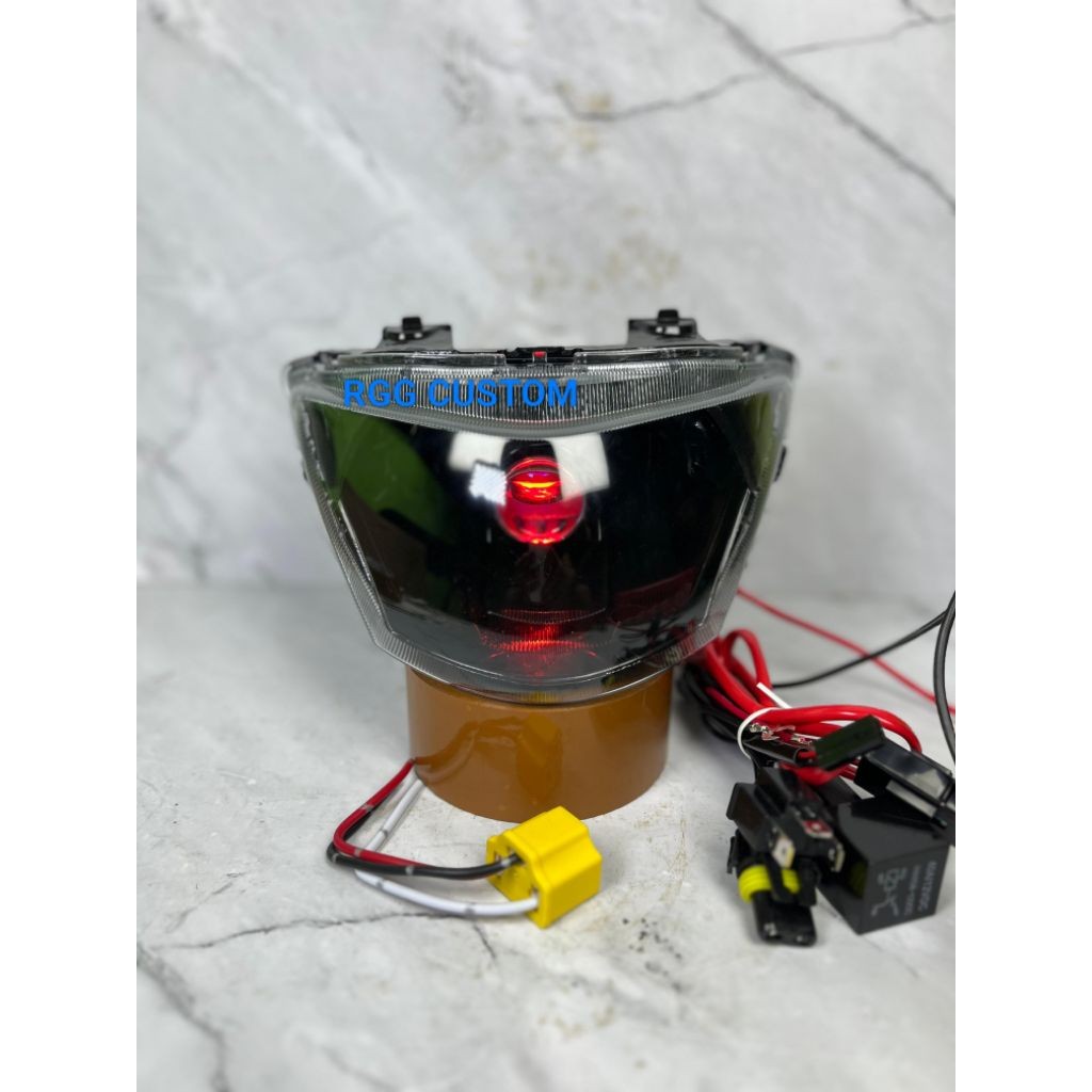 Reflektor Lampu Depan Biled H4 + Socket Mio J Mio GT Tinggal Pasang