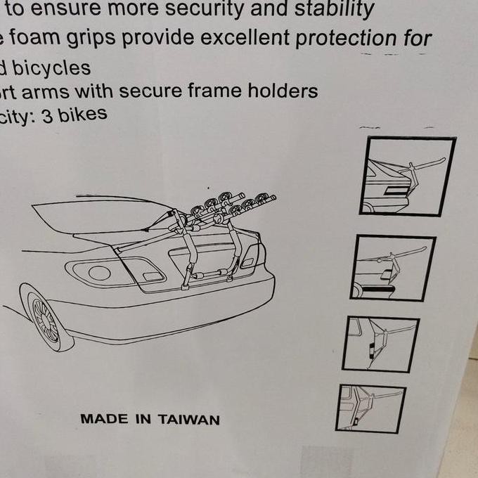 bagasi mobil 3 sepeda bike carrier 3 sepeda Taiwan by united