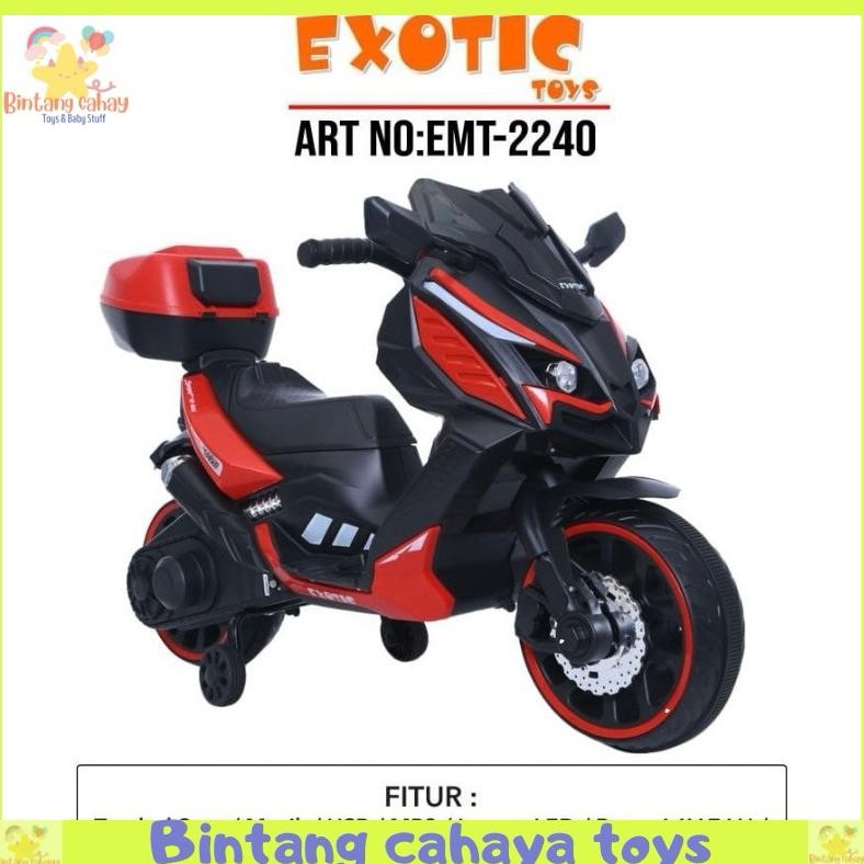 Motor Aki Anak Exotic EMT 2240 Sepeda Motor listrik ces cas an
