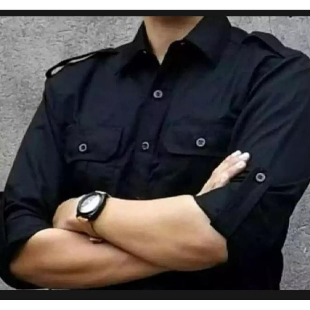 Enzino Sport Seragam PDL Lengan Panjang , Baju Seragam PDL Pria Lengan Panjang , Kemeja PDL Putih , 