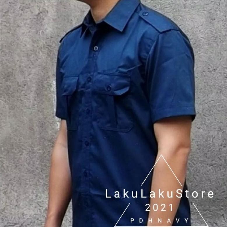 kemeja pdl pria wanita PDL navy/Seragam Baju kemeja PDL PNS kantoran