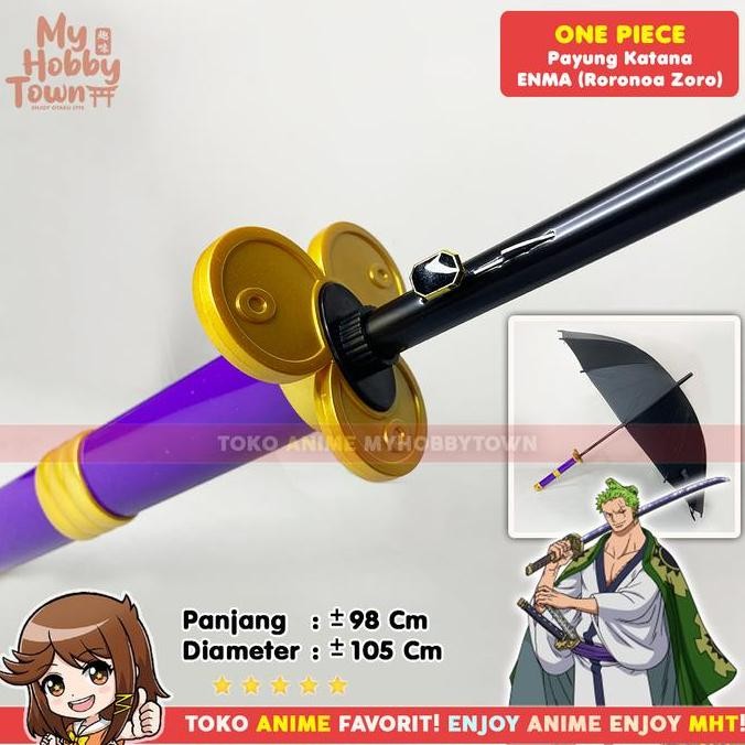 Payung Anime Pedang One Piece Roronoa Zoro : Purple Enma